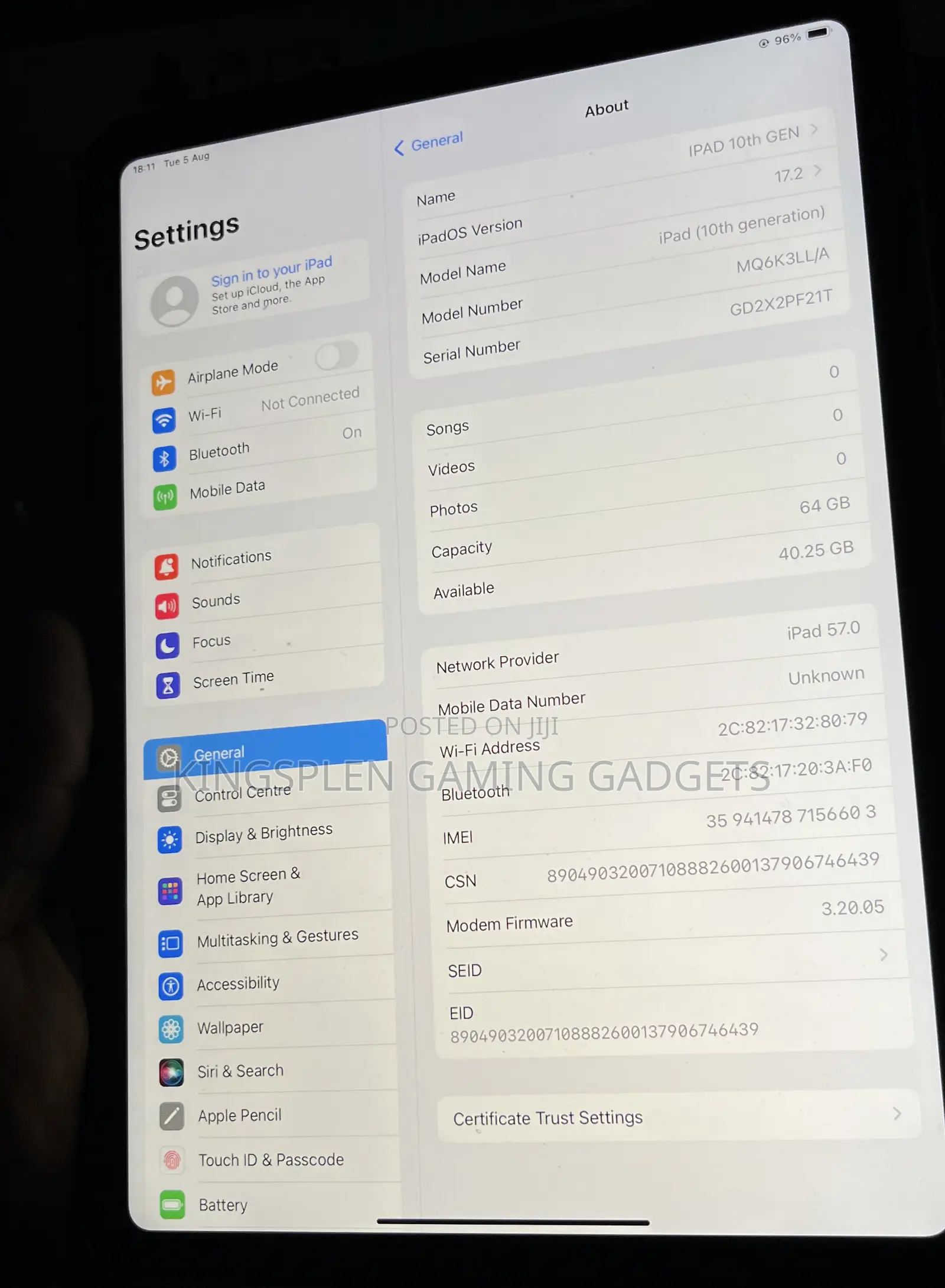 Apple iPad 10.2 (2021) 64 GB Blue