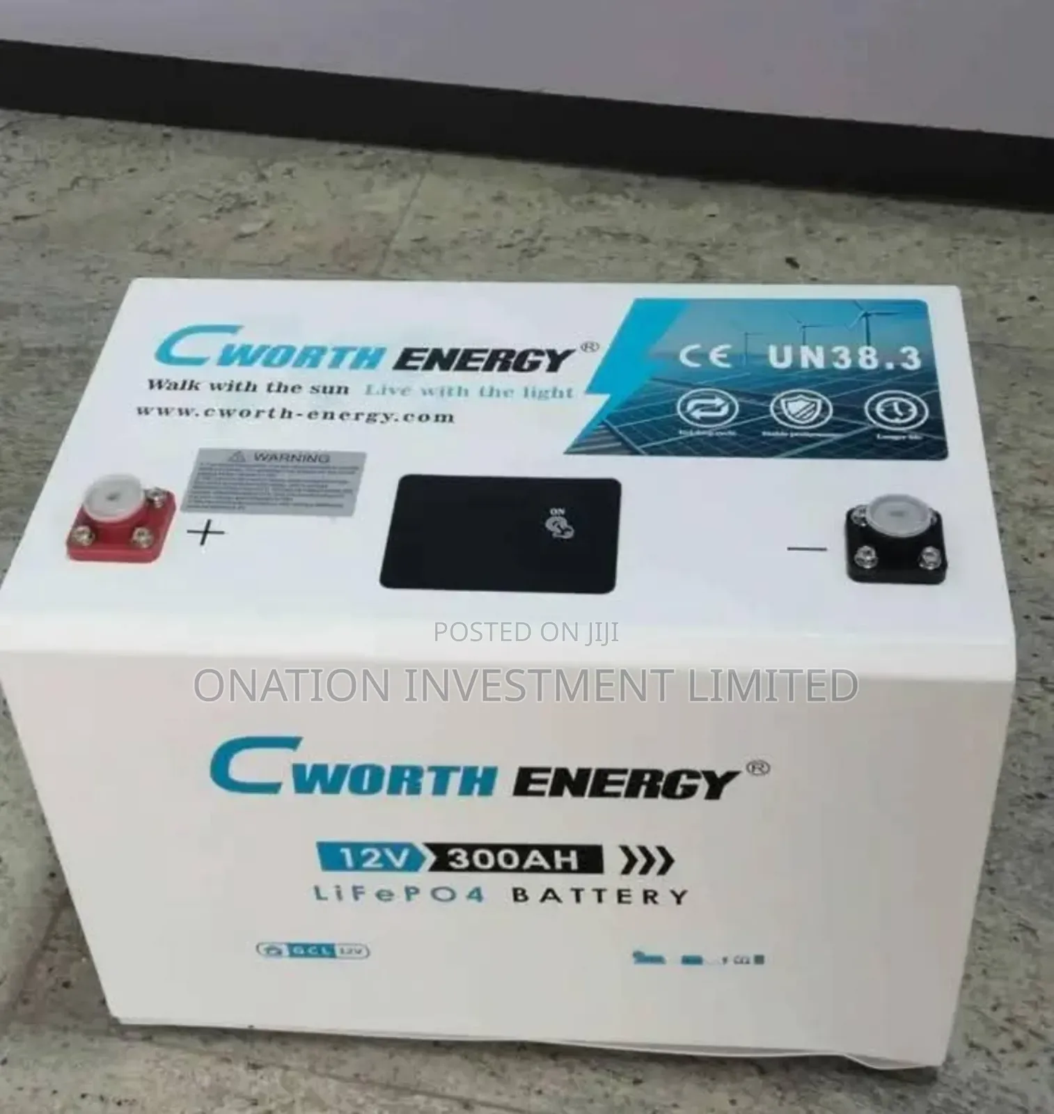 300ah 12v (3.8kwh) Cworth Energy Lithium Battery