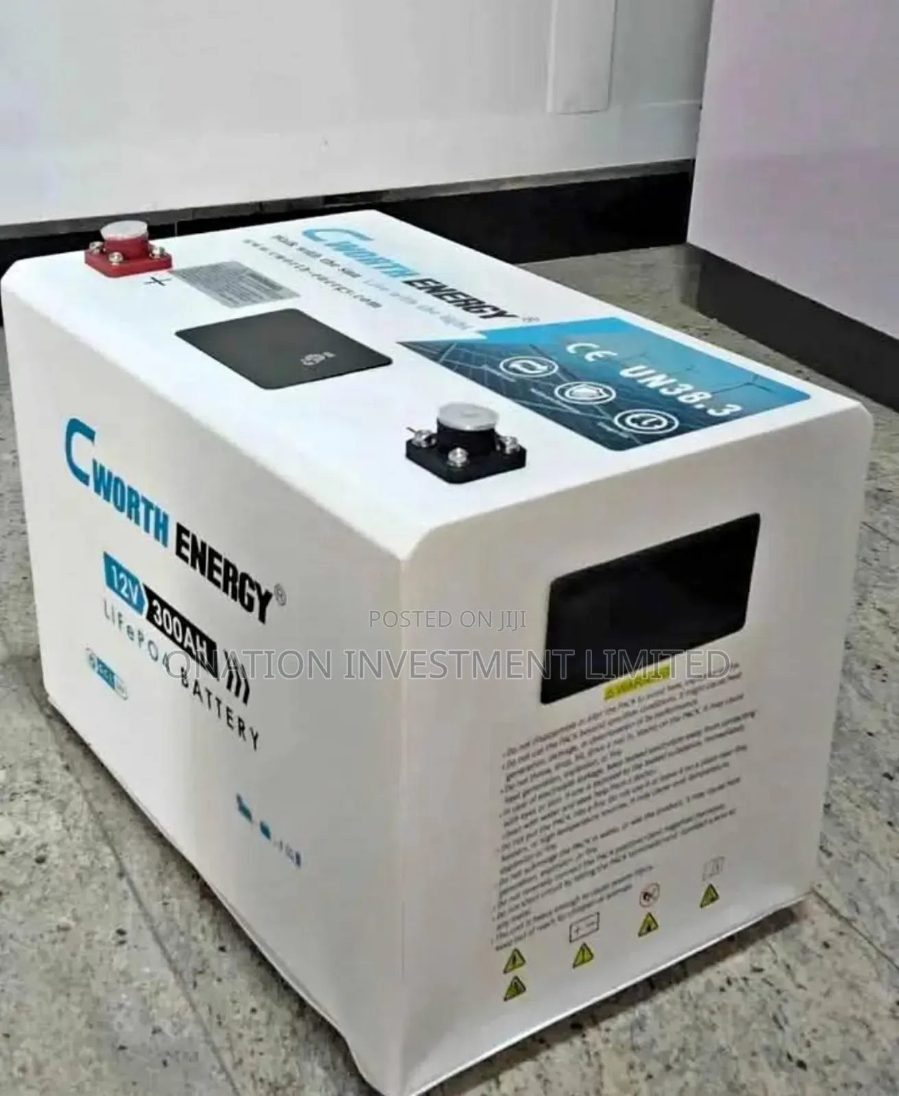 300ah 12v (3.8kwh) Cworth Energy Lithium Battery