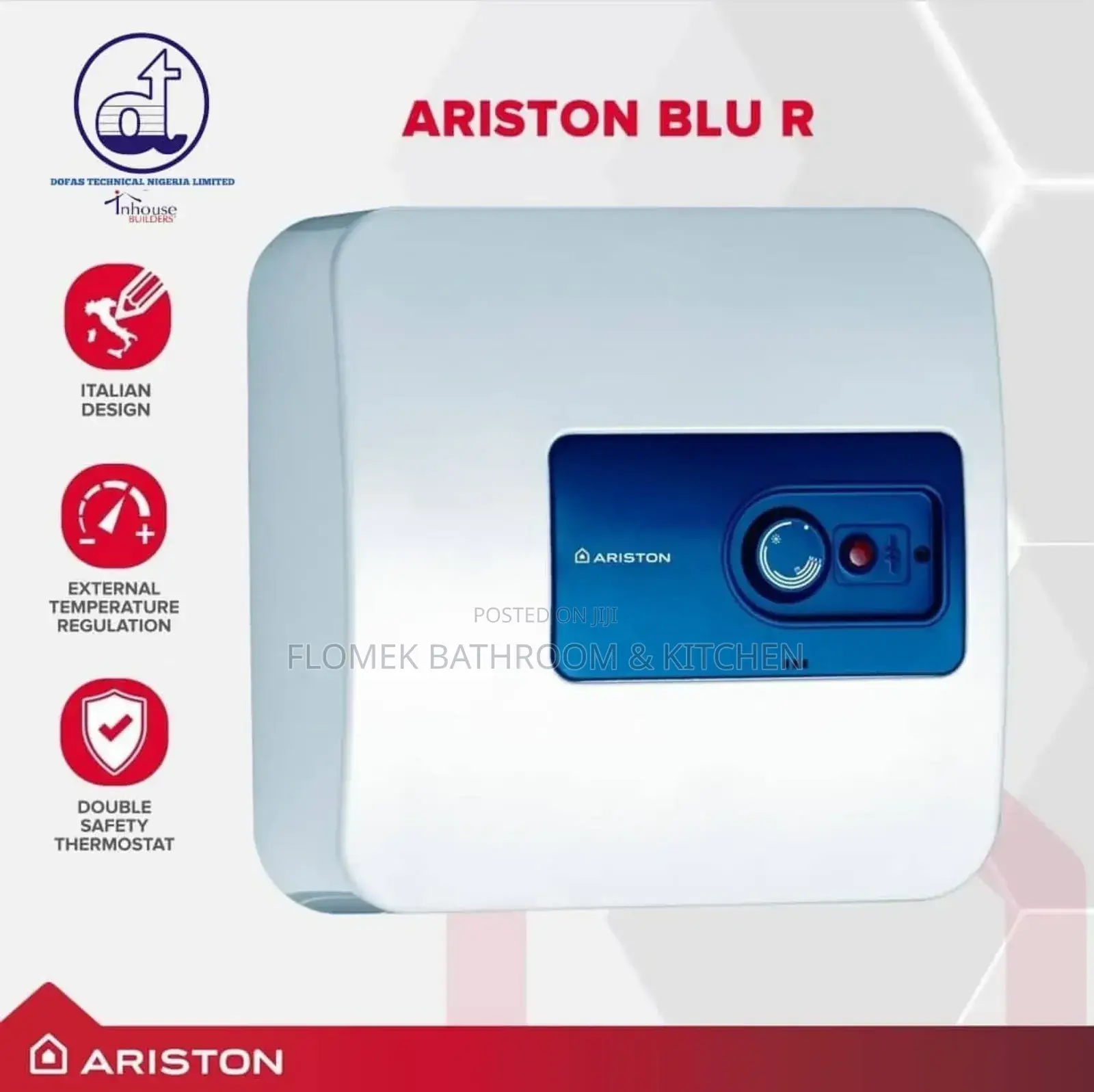 15litres Ariston Water Heater - Blu R