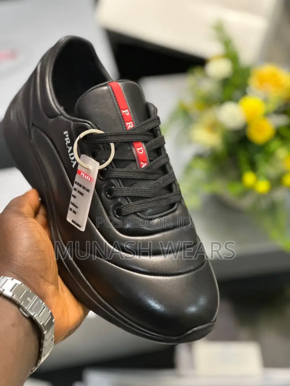 Prada Luxury Sneakers Red Liner Lace Up 40-46