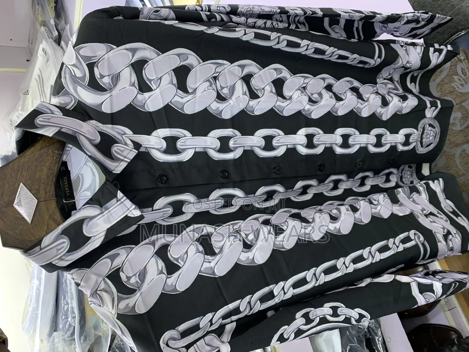 Versace Classic Vintage Shirt S-5xl Chain Flower Reaction