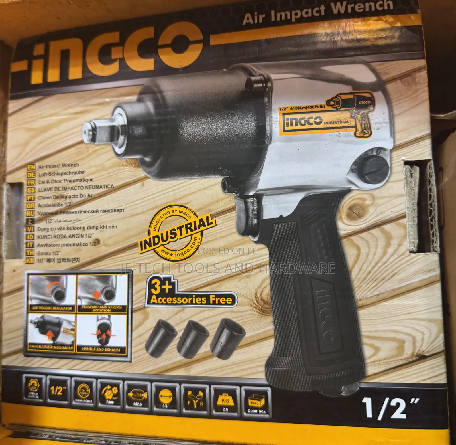 1/2" Drive Ingco Air Impact Wrench