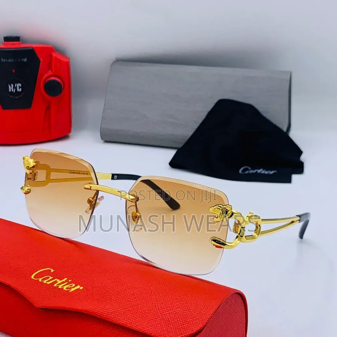Cartier Classic Glasses Blue and Brown Lens