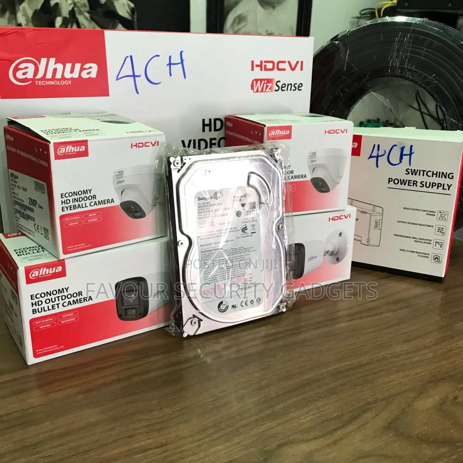 Dahua 4 Channel Complete Kit With 100m Cable