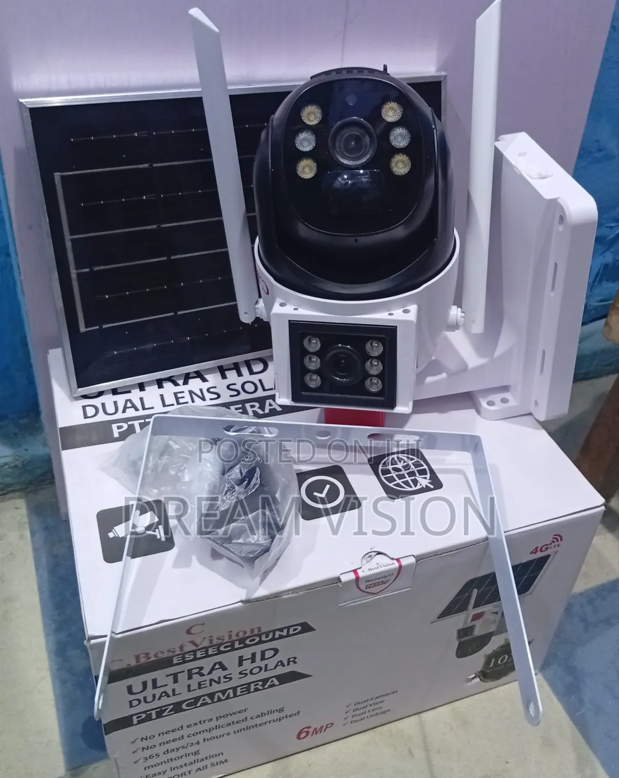 Dual Lens Solar Powered Camera