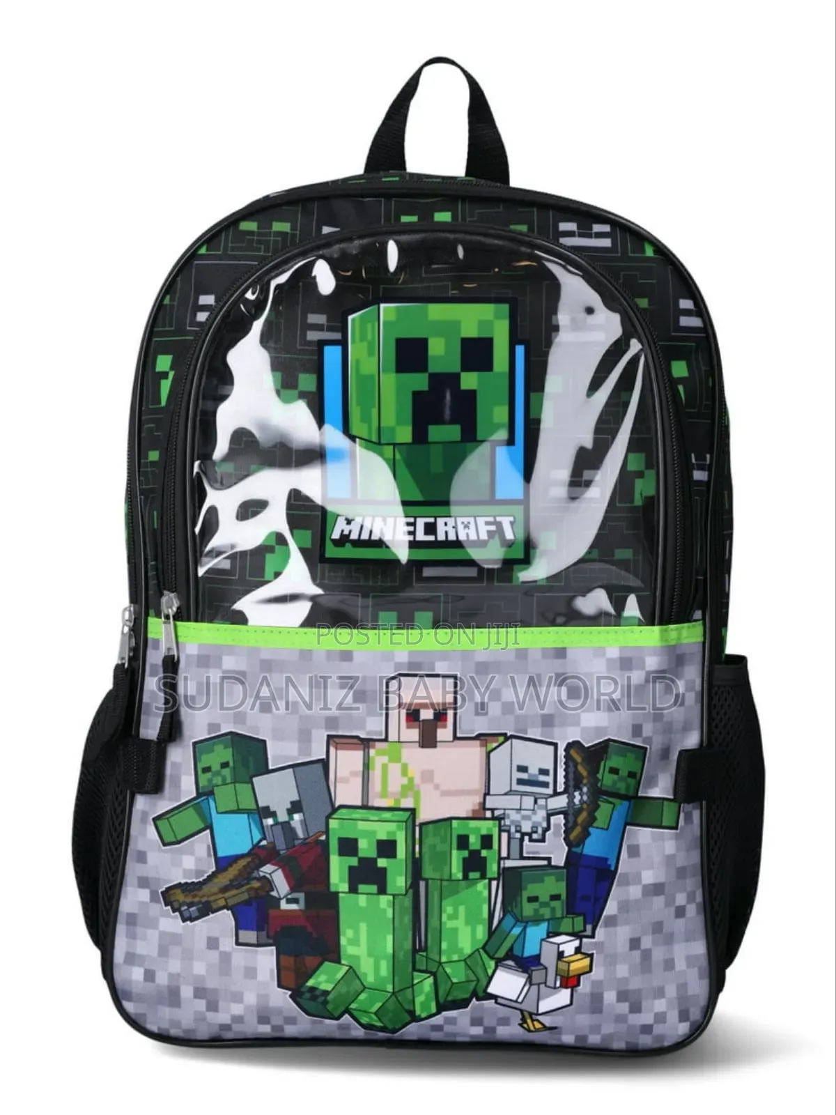 Minecraft Creeper Boys 17inchs Laptop Backpack 3pcs Set