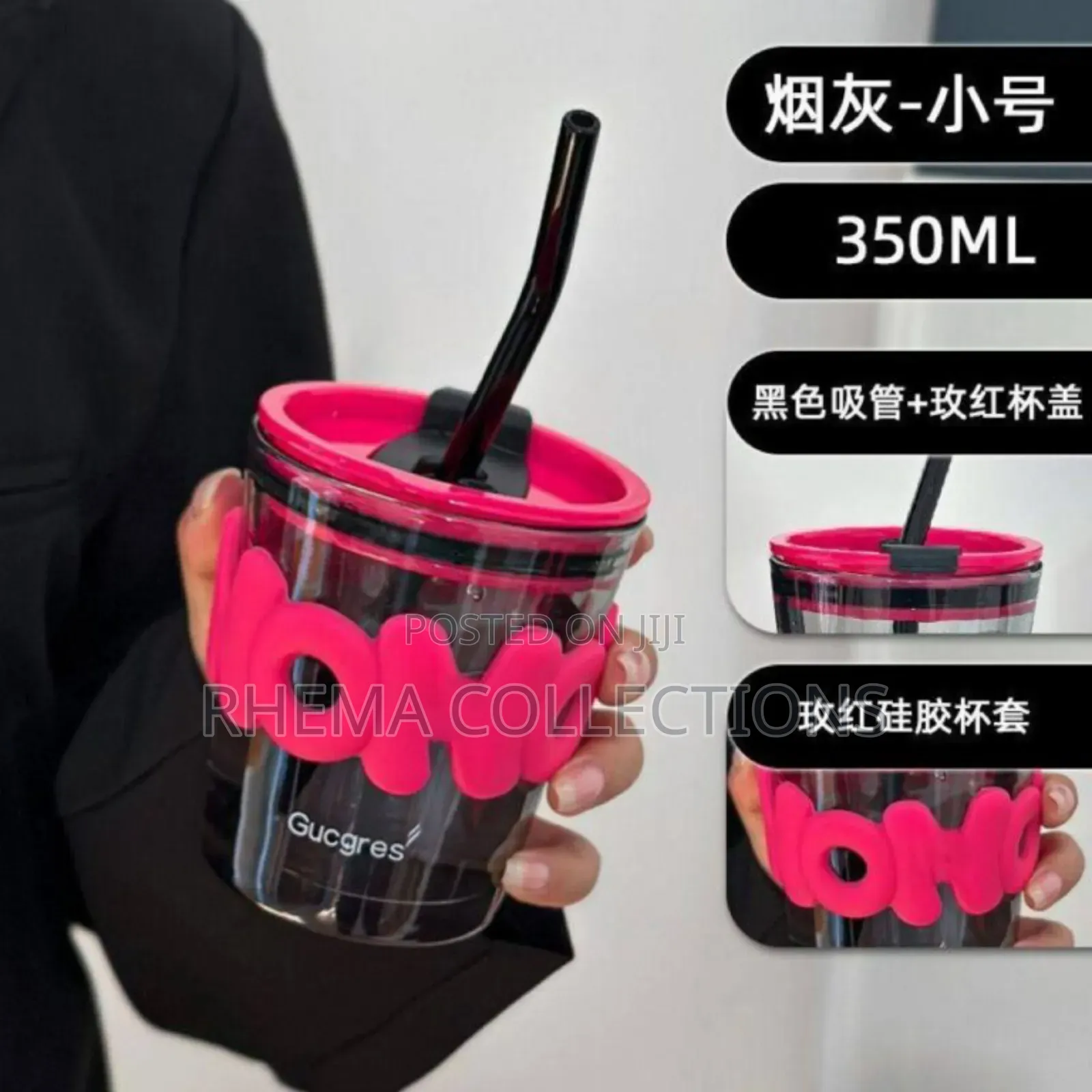 Fancy Glass Hoh Cup With Straw