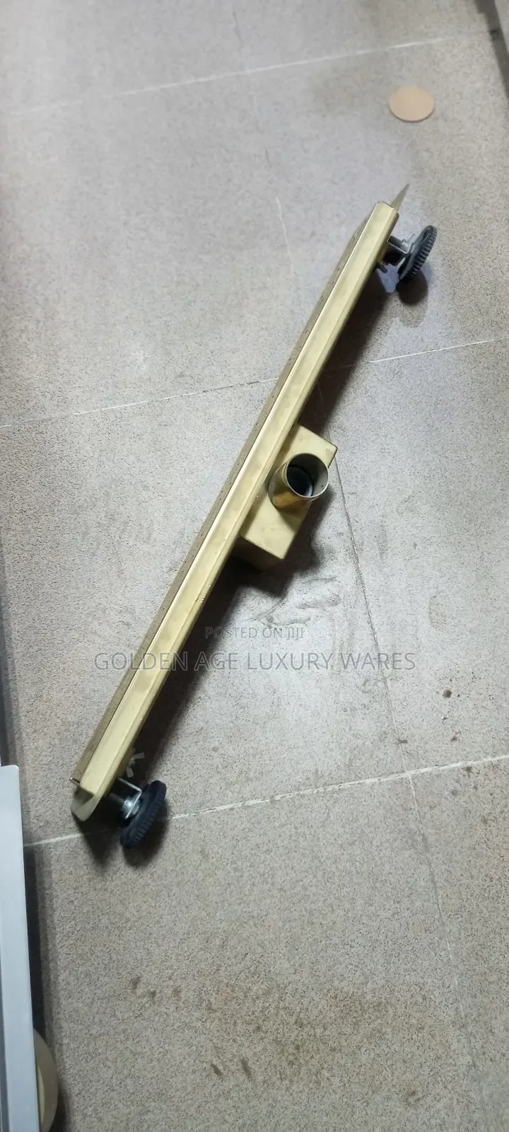 Gold 60cm Side Outlet Floor Drain