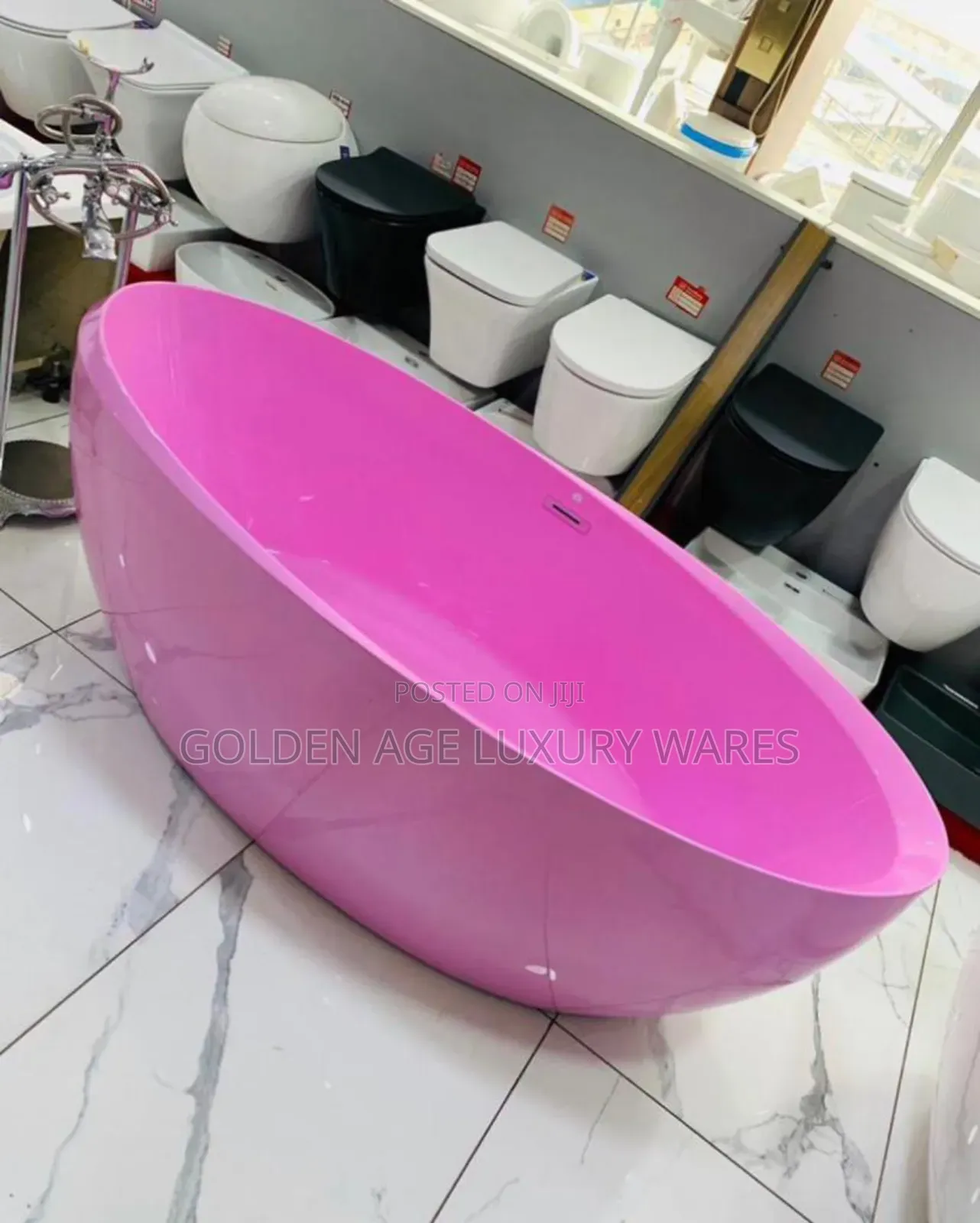 Pink Color Executive Bathtub 170cm