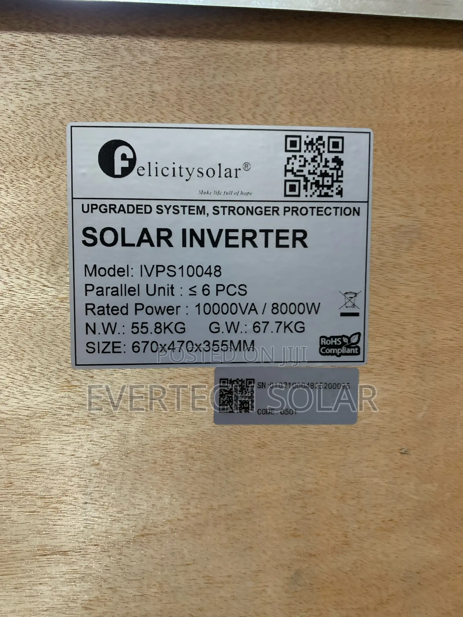 10kva Felicity Ivps Solar 48v Inverter System