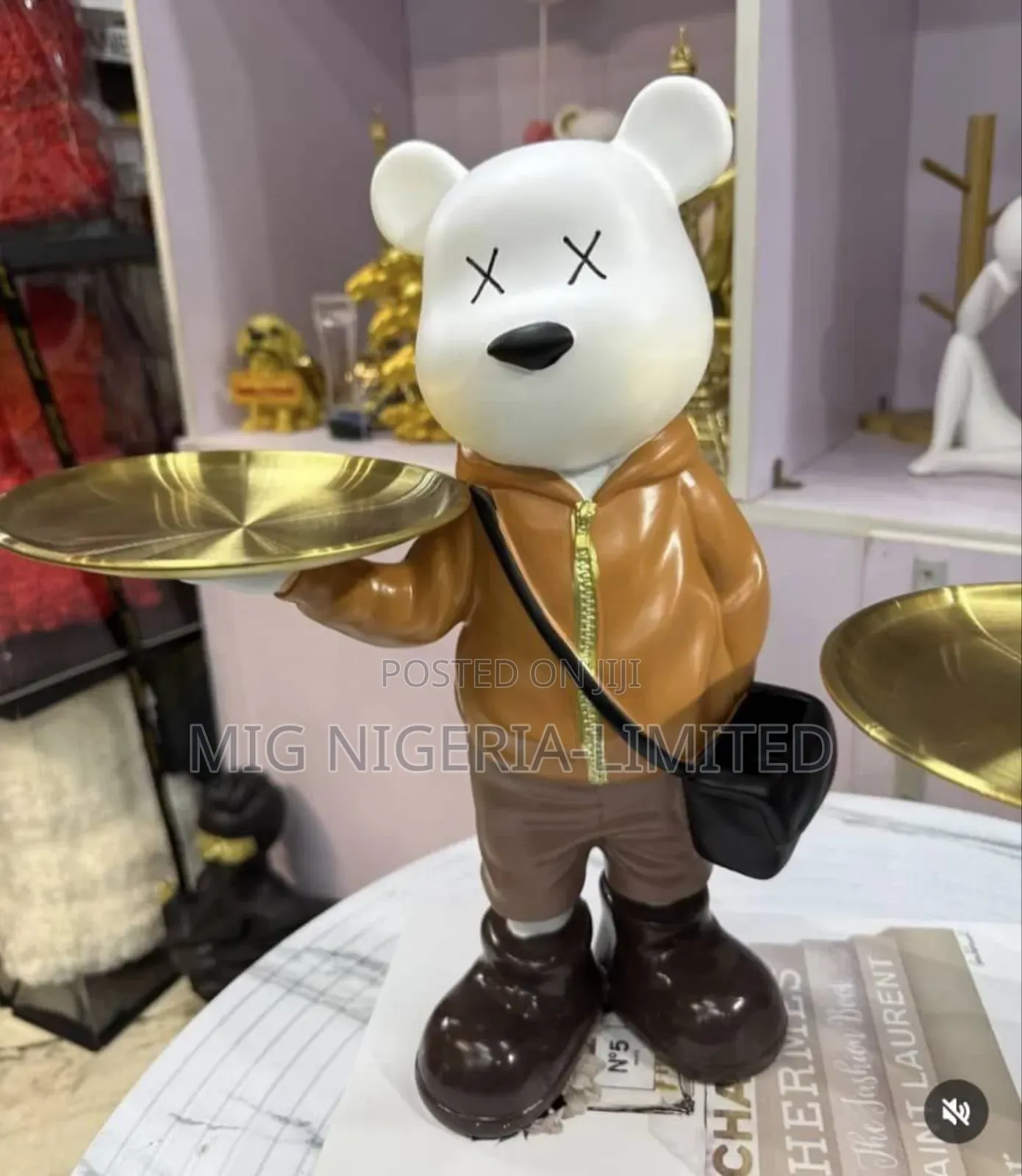 Teddy Bear With Tray Astronaut Table Tv Shelves Decorations