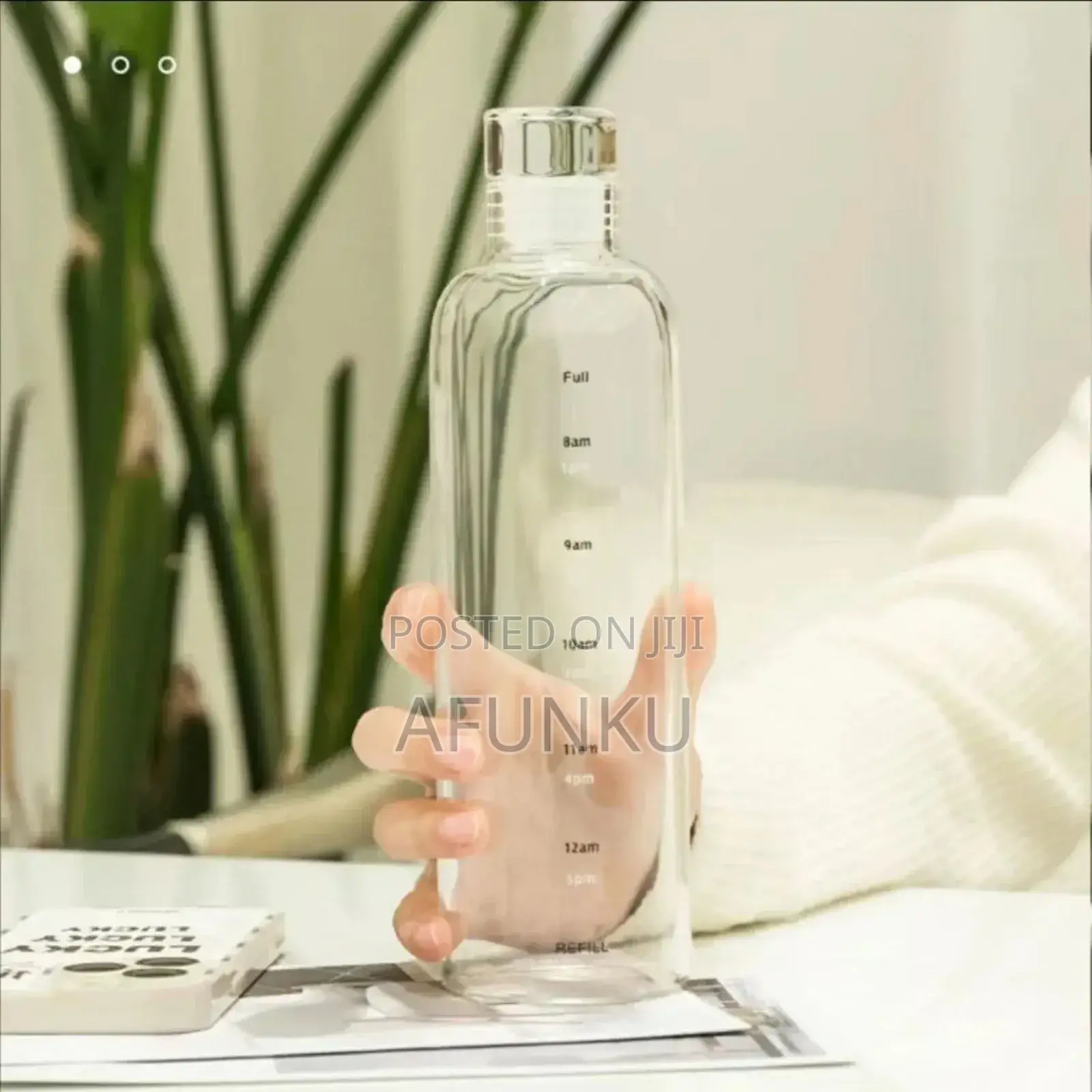 Portable Transparent Water Bottle With Time Scale (He)