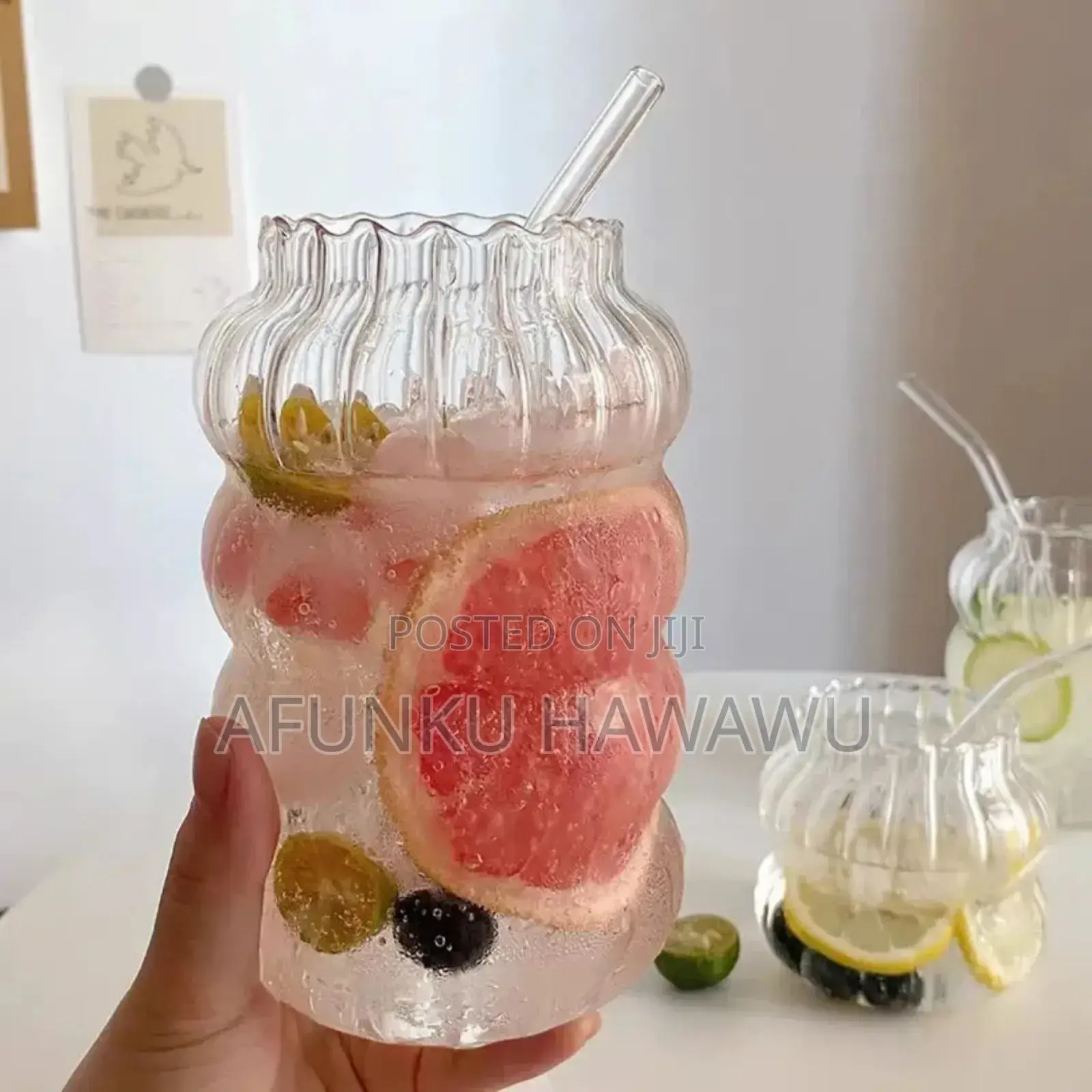 Cloud Shape Borosilicate Glass Water,Juice Mug