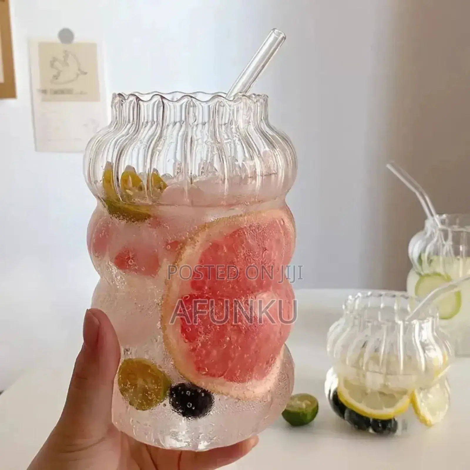 Cloud Shape Borosilicate Glass Water,Juice Mug