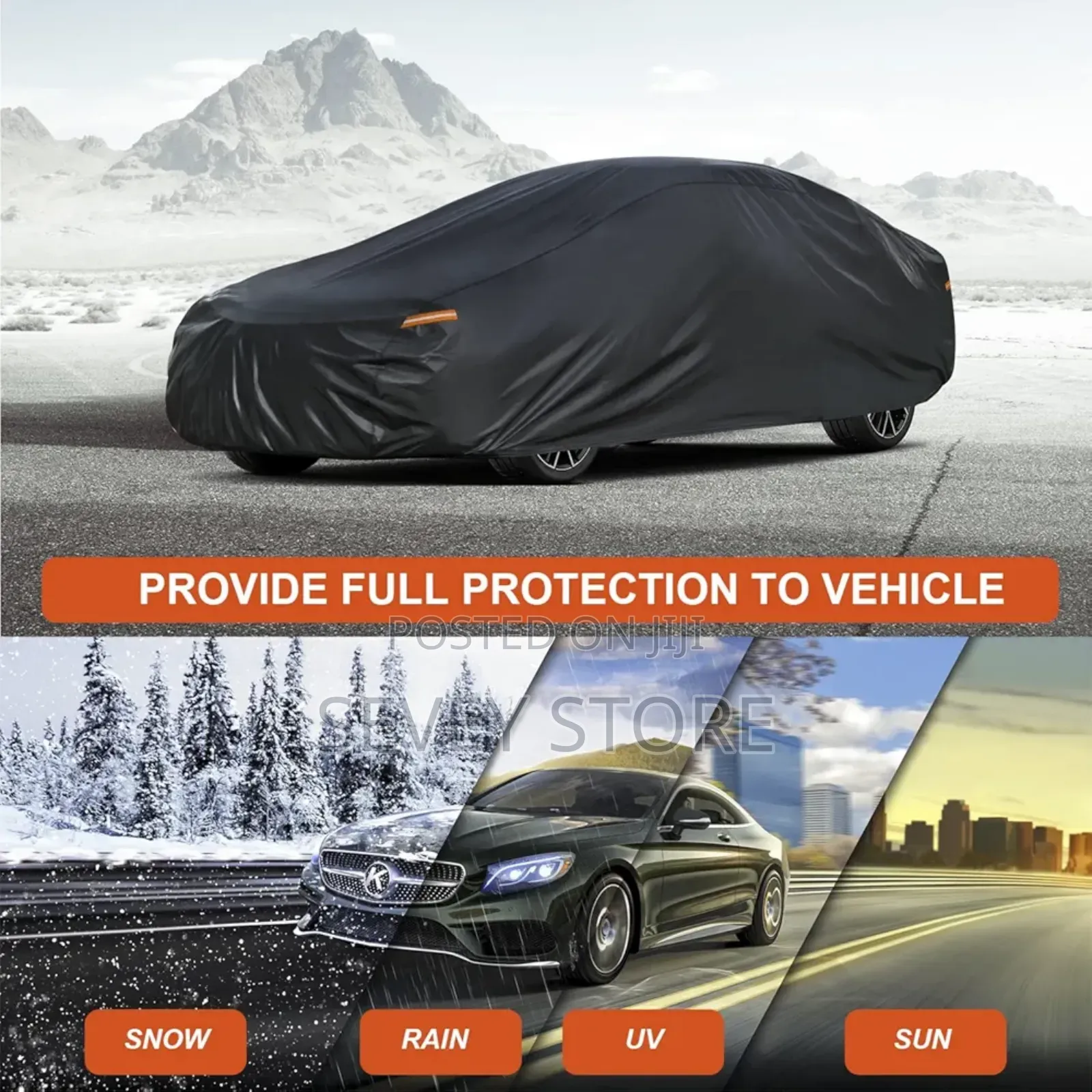 7 Layers Car Cover Waterproof All Weather for Coupe, Outdoor