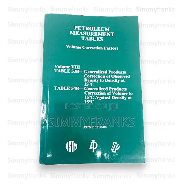 Astm Petroleum Measurement Table - Volume Iii (Table 53b & 54b)
