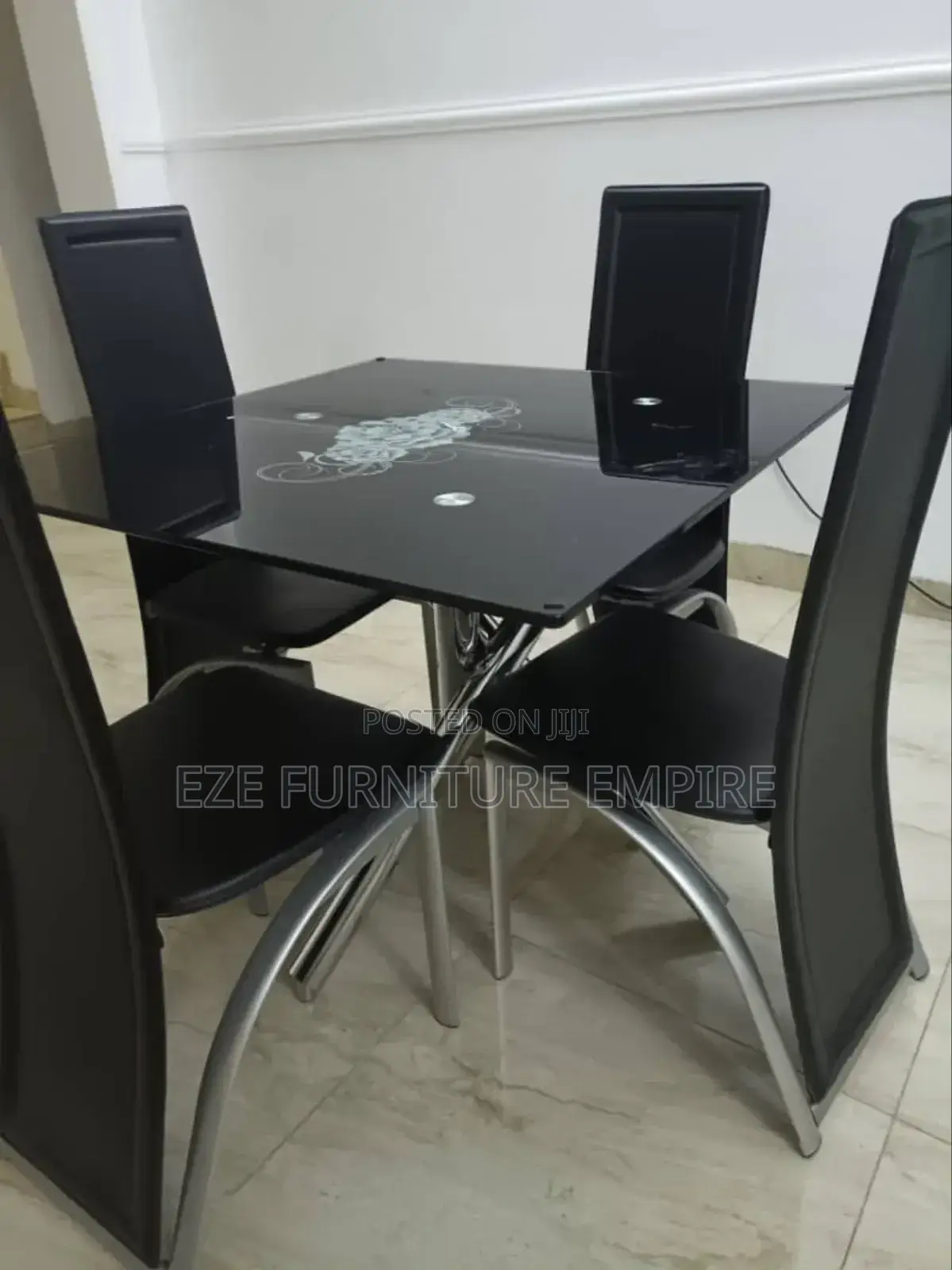 Tampered Glass 4seaters Dining Set