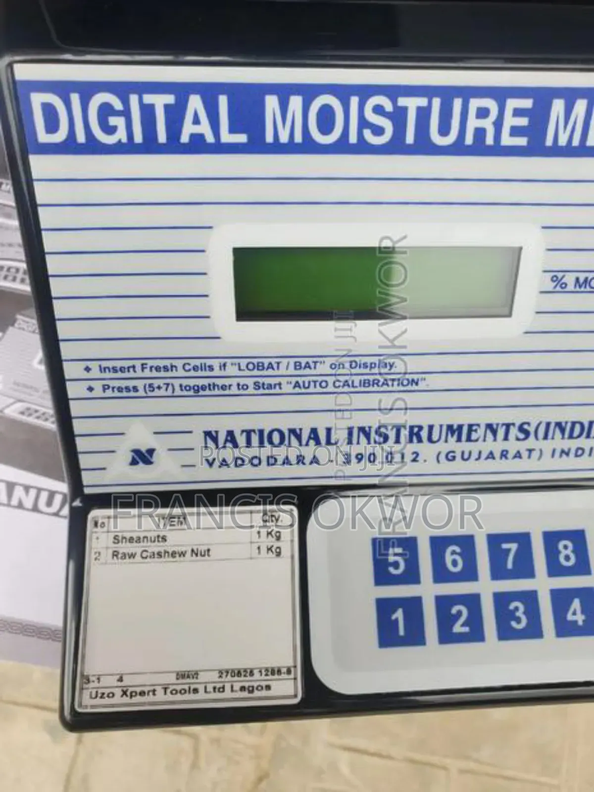 Digital Moisture Meter for Shea Nut