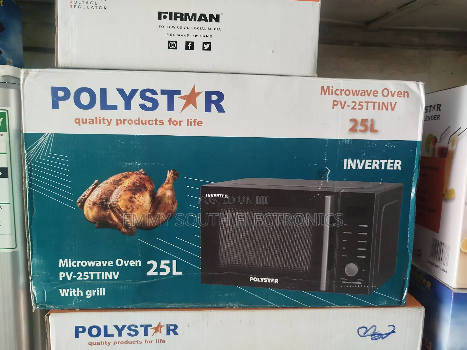 Polystar Inverter Microwave Oven With Grill 25 L