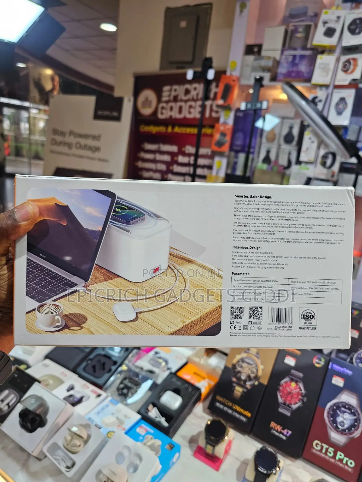 Ldnio Box Power Socket With Wireless Charger Cable Organizer