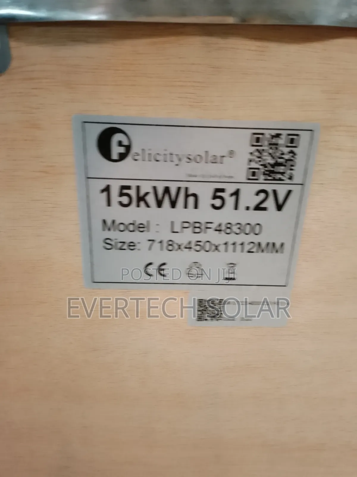 15kwhs Felicity Lithium Battery 51.2v