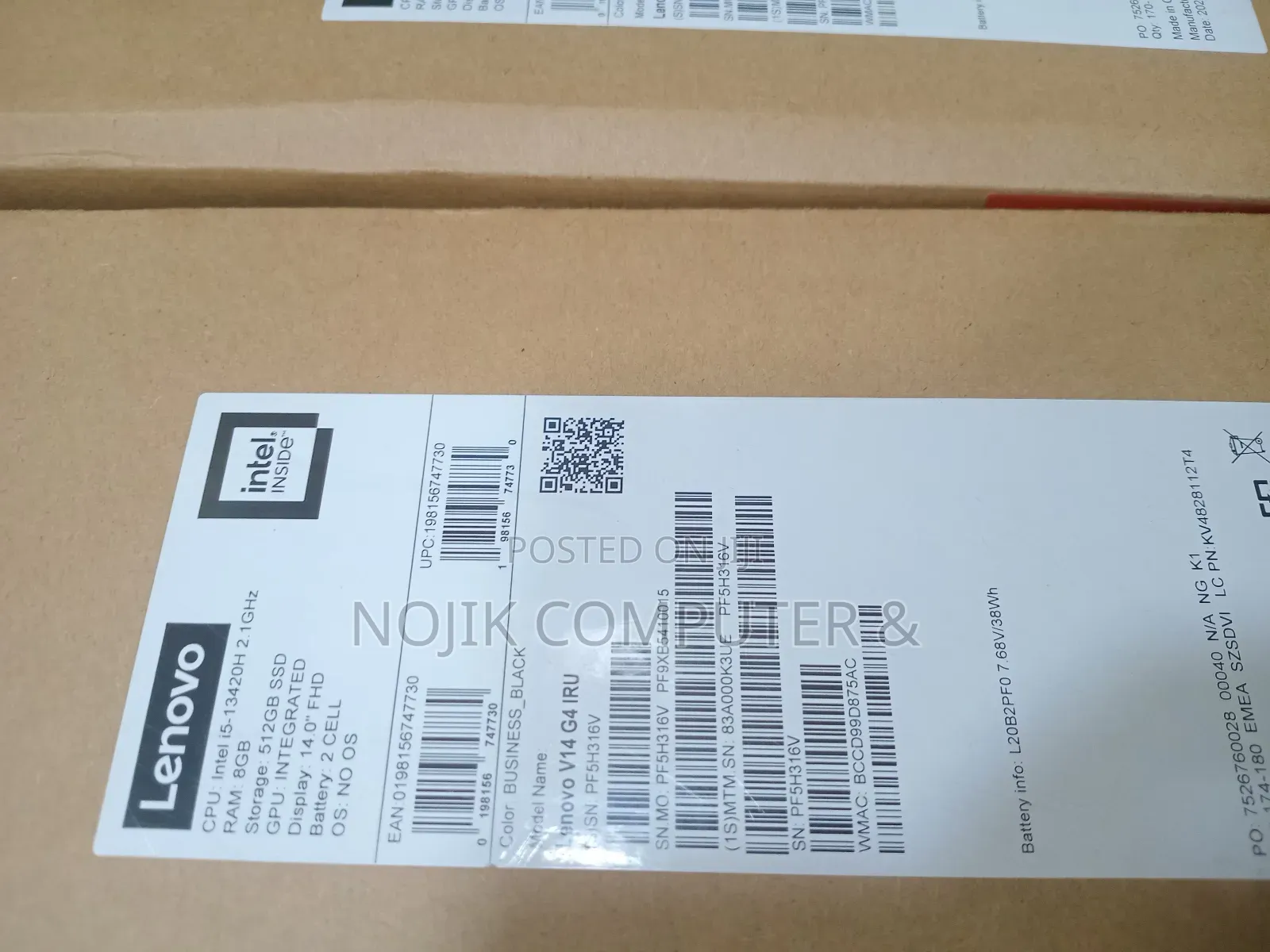 New Laptop Lenovo V14 G4 IRU 8GB Intel Core I5 SSD 512GB