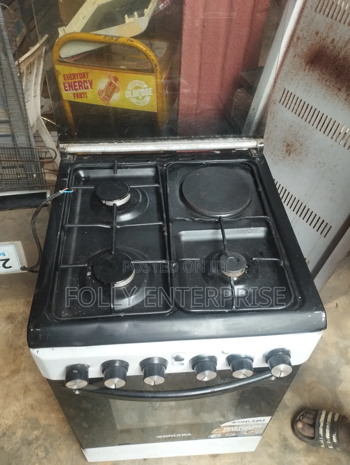 Three Burners Gas Cooker With Hotplate