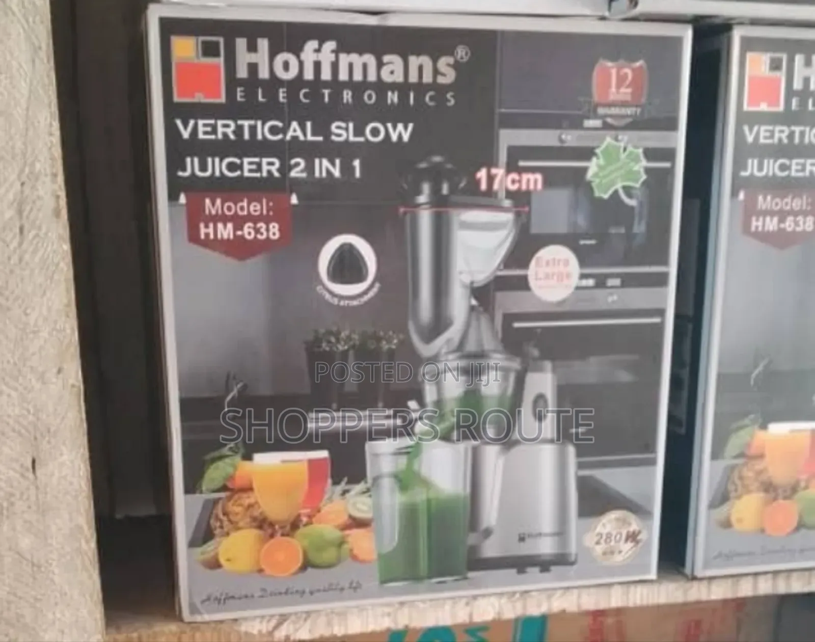 Hoffman's Electronic Vertical Slow Juicer 2 In1 Hm638 17cm