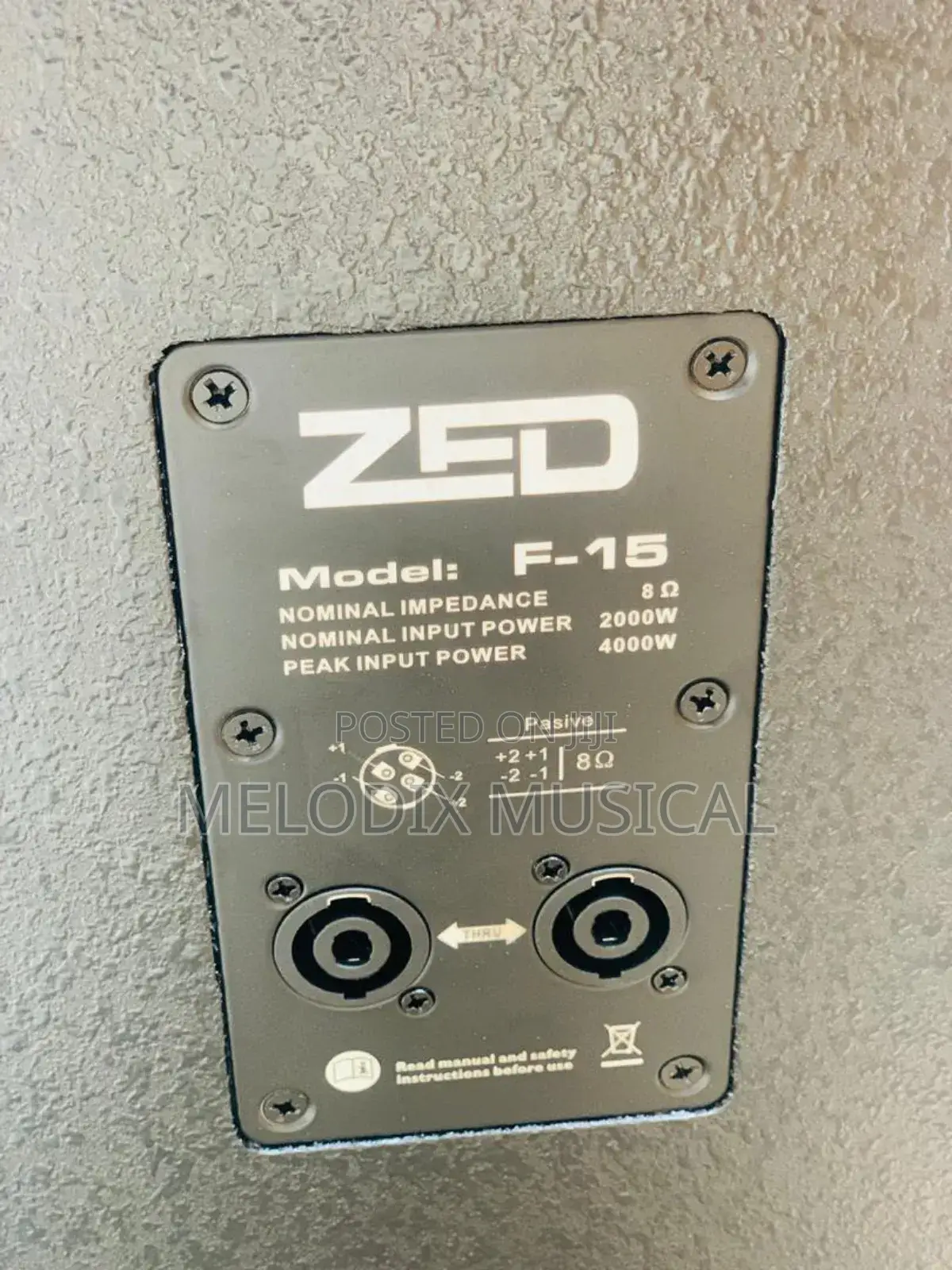 Zed F-15 Professional 15" Single Loudspeaker