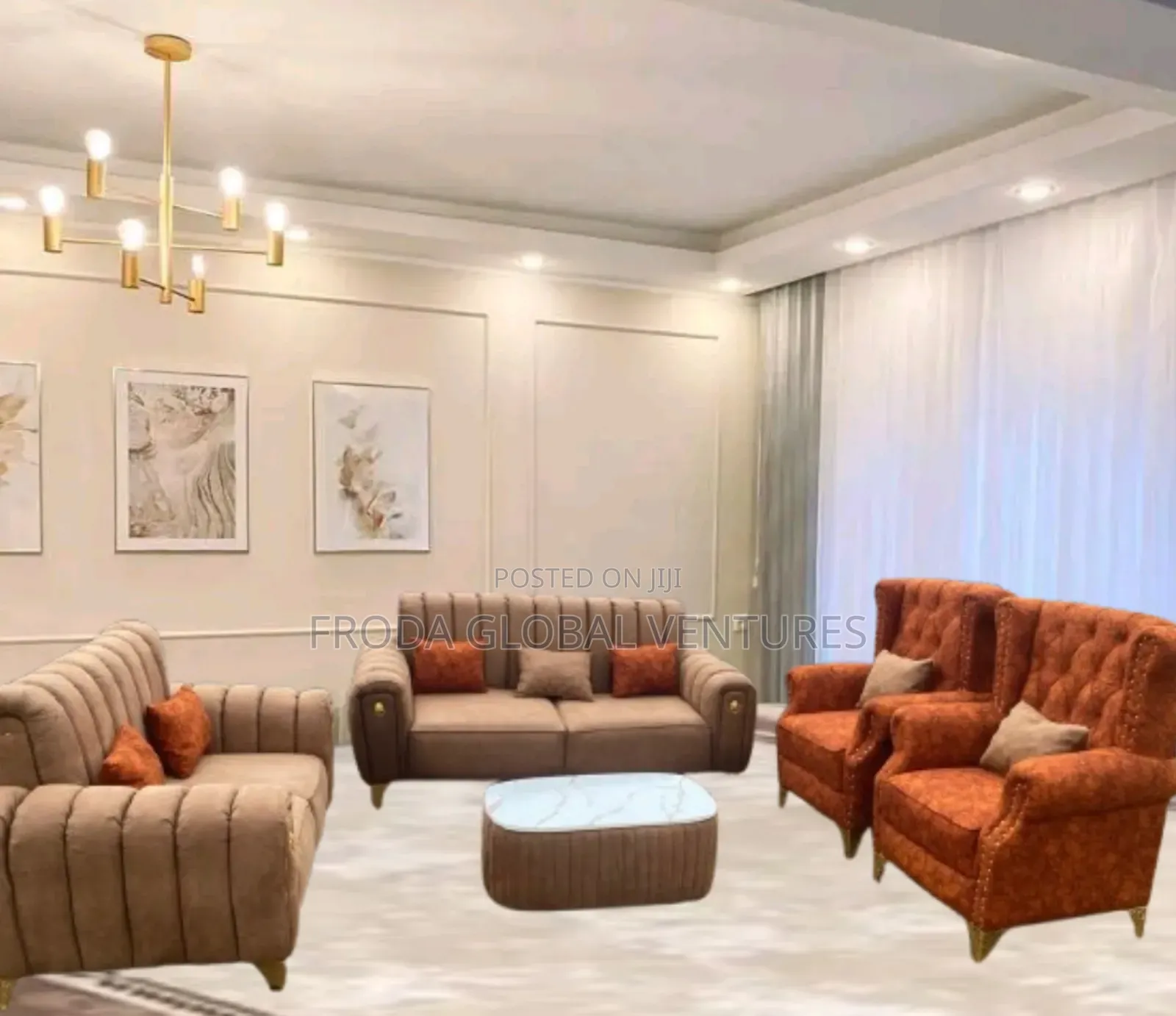 Quality Couch of 7seaters Sofa Chairs and Table. La02