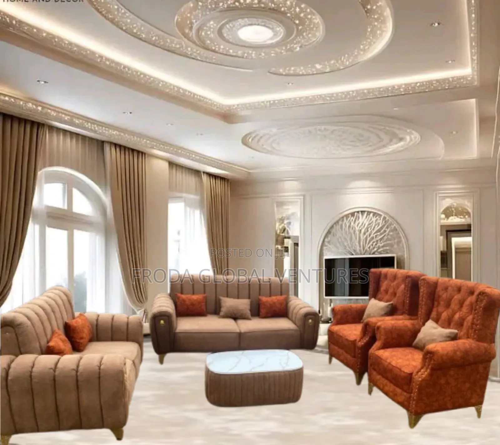 Quality Couch of 7seaters Sofa Chairs and Table. La03