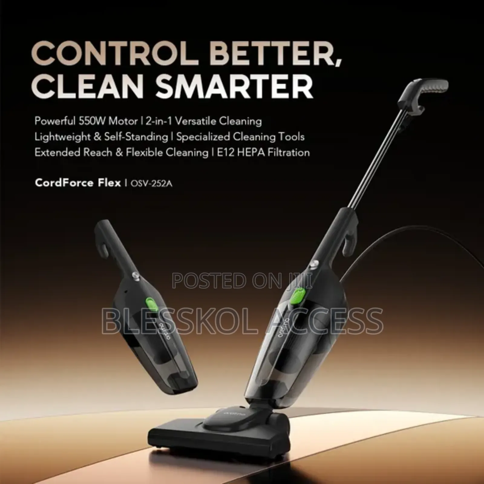 Oraimo Cordforce Flex Corded 2-in-1 Stick Vacuum