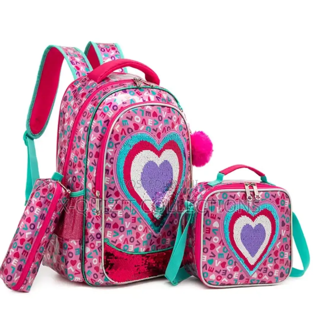 Jasmine Star 3pc “Love” School Bag – (16.5 Inch)