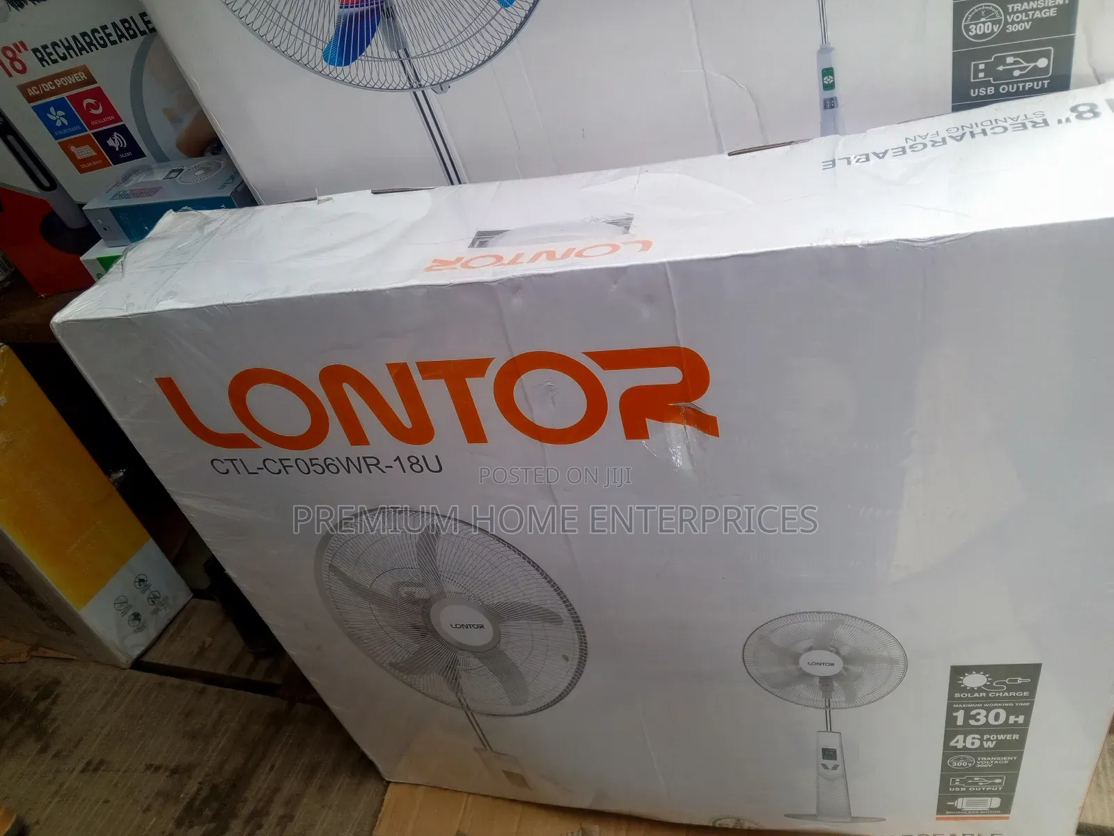 Lontor 18-Inch Rechargeable Standing Fan Digital - CTL-Cf056
