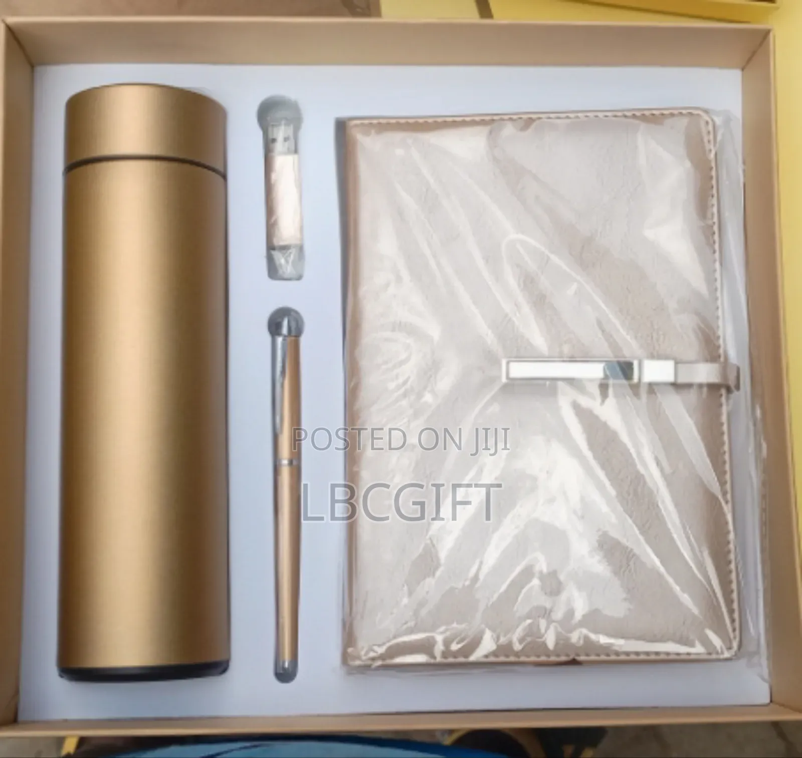 4 in 1 Set of Notepad, Flask, Flash and Pen (Wholesales Only