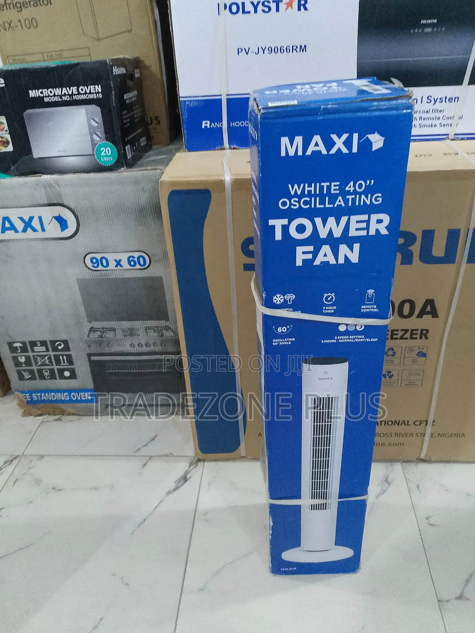 Maxi Tower Fan for Bedroom – Whisper Quiet, Sleek Look