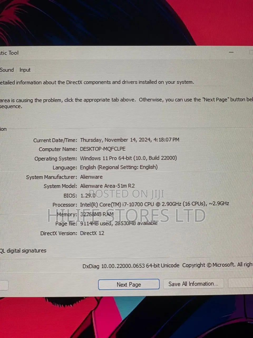 Laptop Dell Alienware Area-51 32GB Intel Core i7 HDD+SSD 1.5T