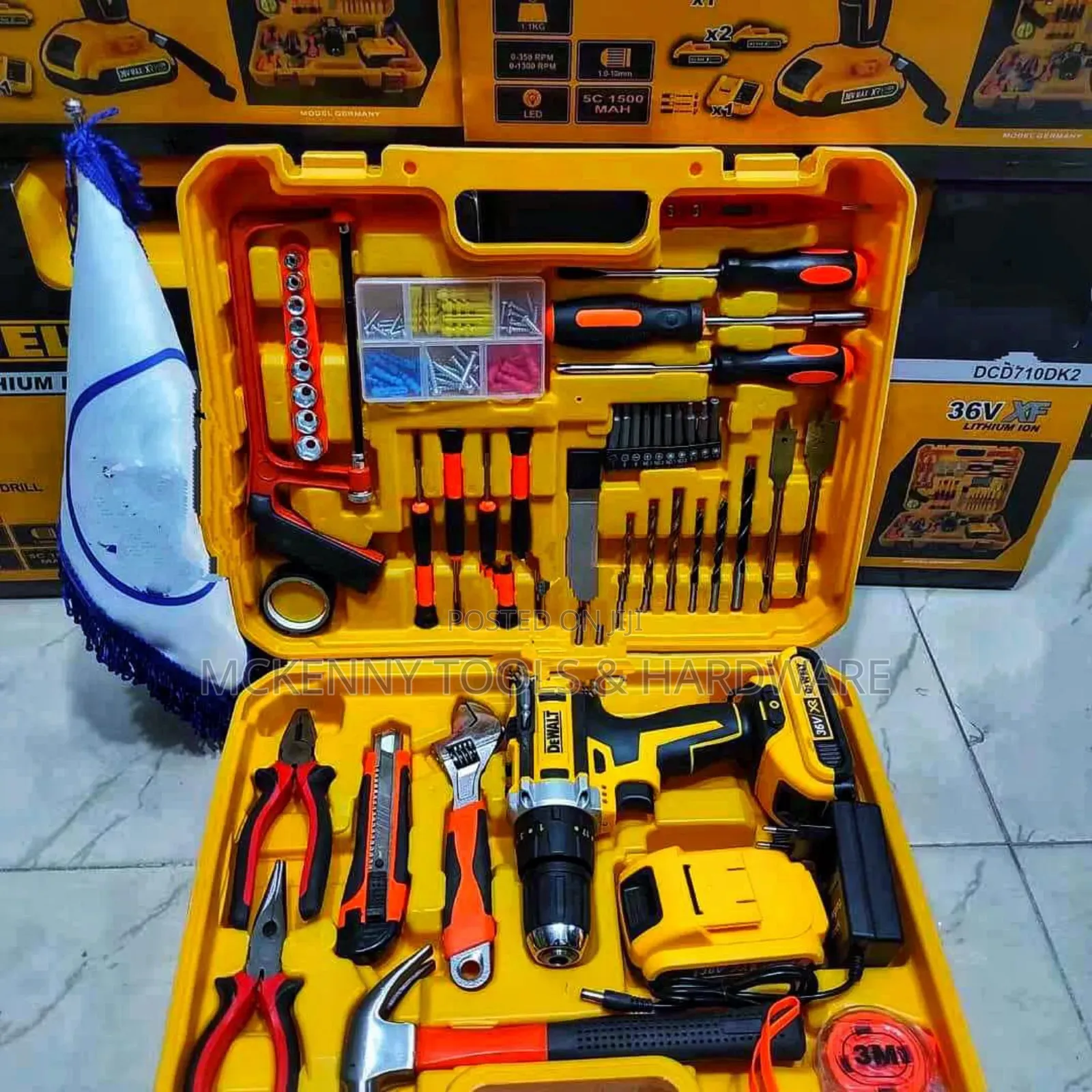 A Dewalt 36v Cordless Drill and Multi-Tool Set, Likely