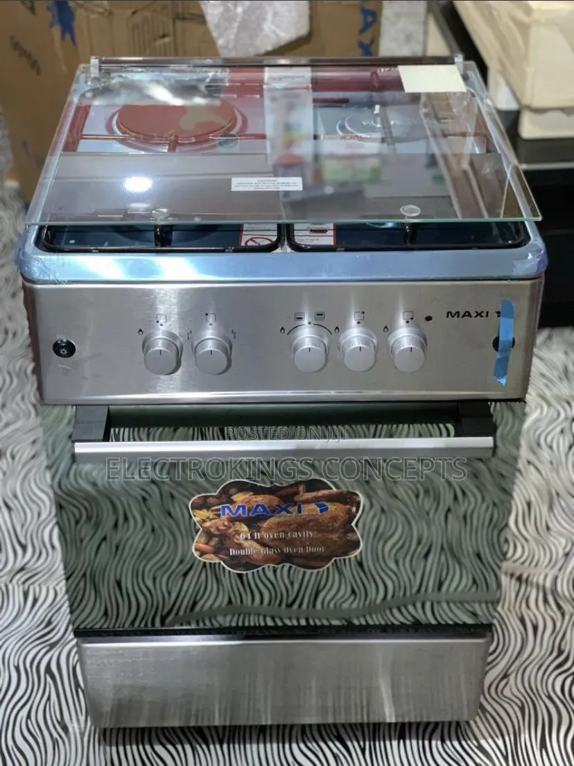 Maxi Gas Cooker 50x50 Basic Black Grey (4 Burner)