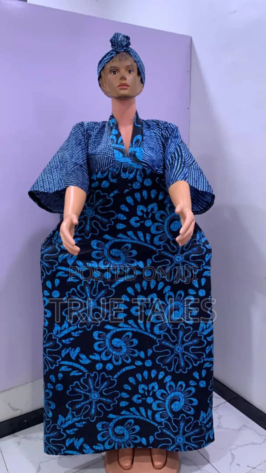 Comfortable Readymade Ankara Boubou/Abaya Free Size Gown