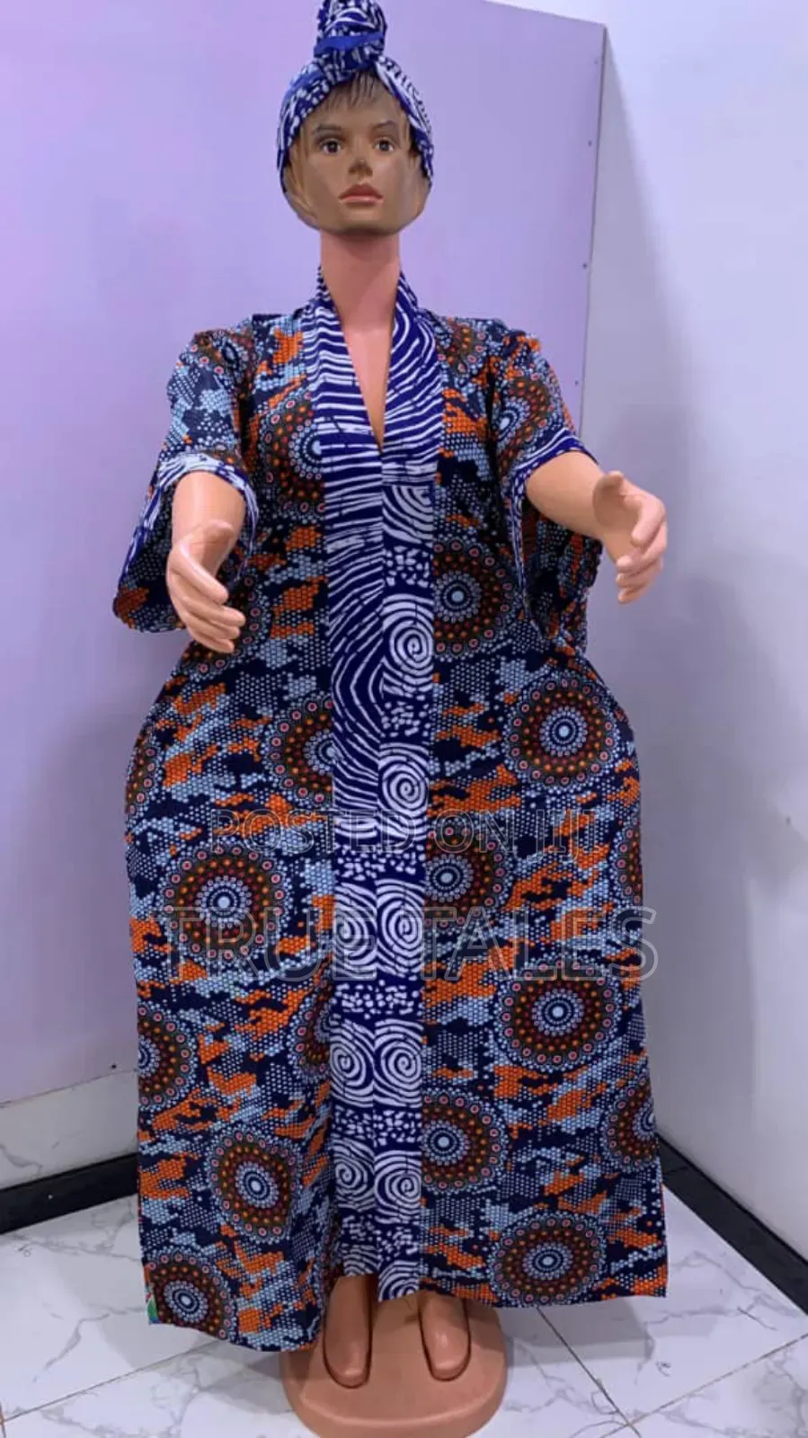 Comfortable Readymade Ankara Boubou/Abaya Free Size Gown