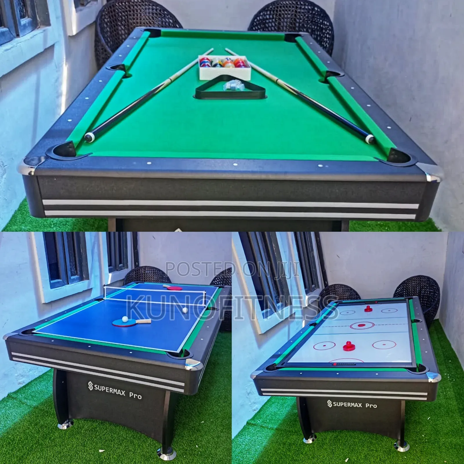 Multi-Game 3-in-1 Table – Snooker, Tennis, Air Hockey