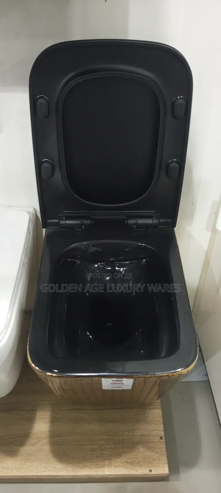 Black and Gold Concealed Wc
