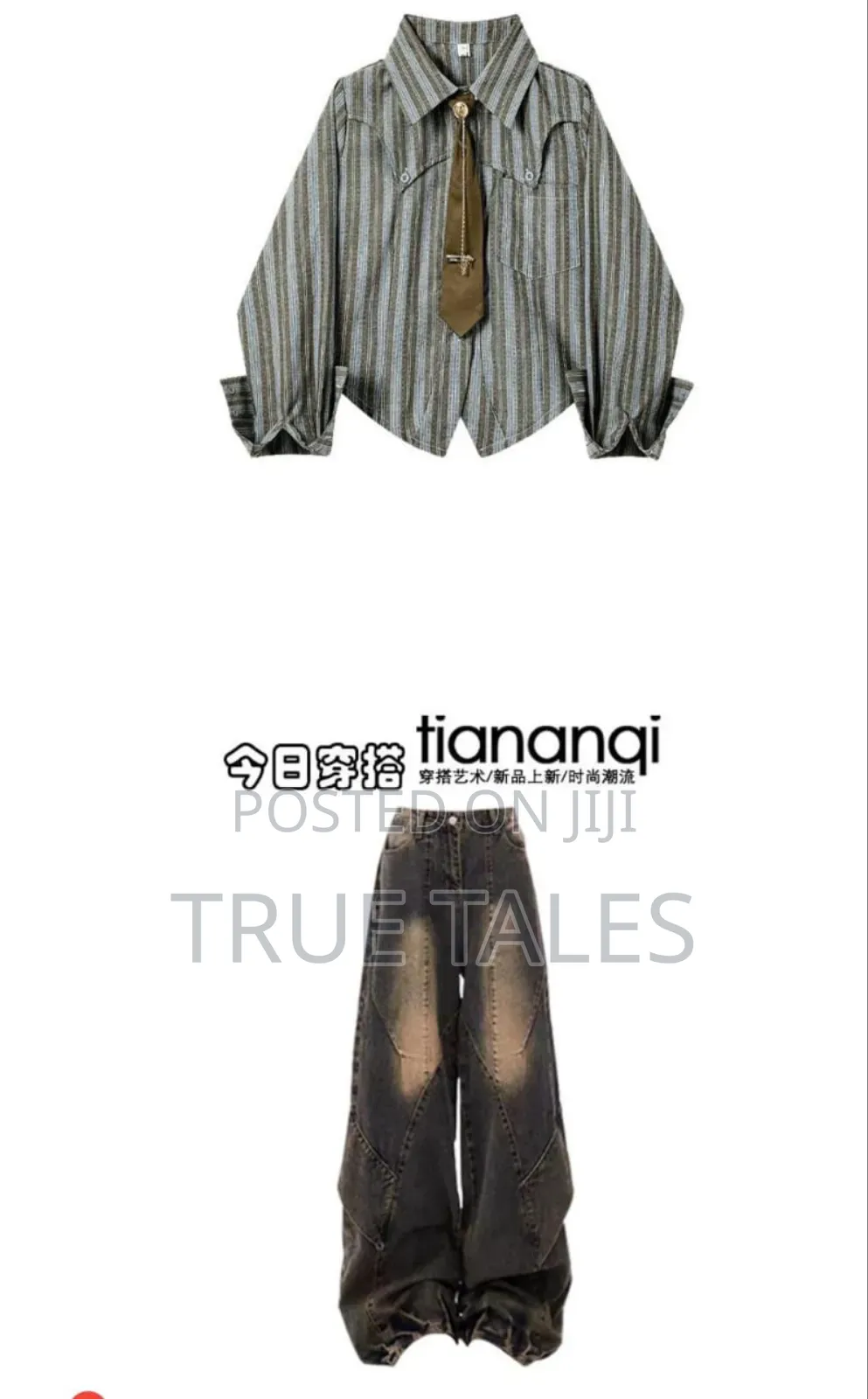 High Quality Shirt And Grey Colour Stone Washed Denim Jeans