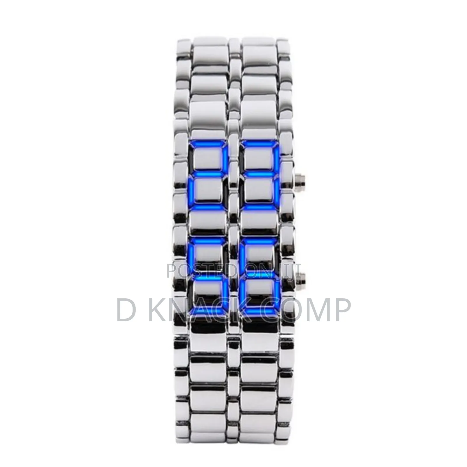 Digital Lava Metal Blue Led Wrist Watch