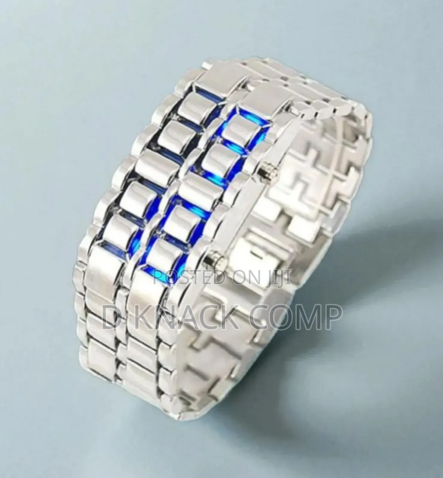 Digital Lava Metal Blue Led Wrist Watch