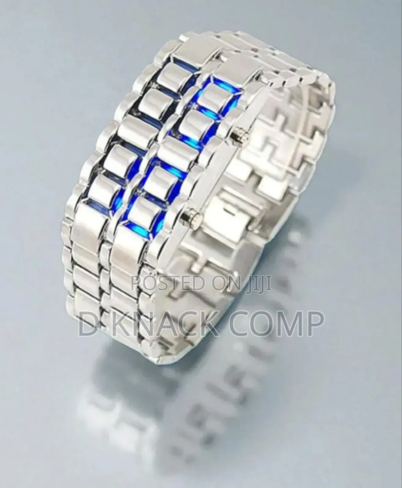 Digital Lava Metal Blue Led Wrist Watch