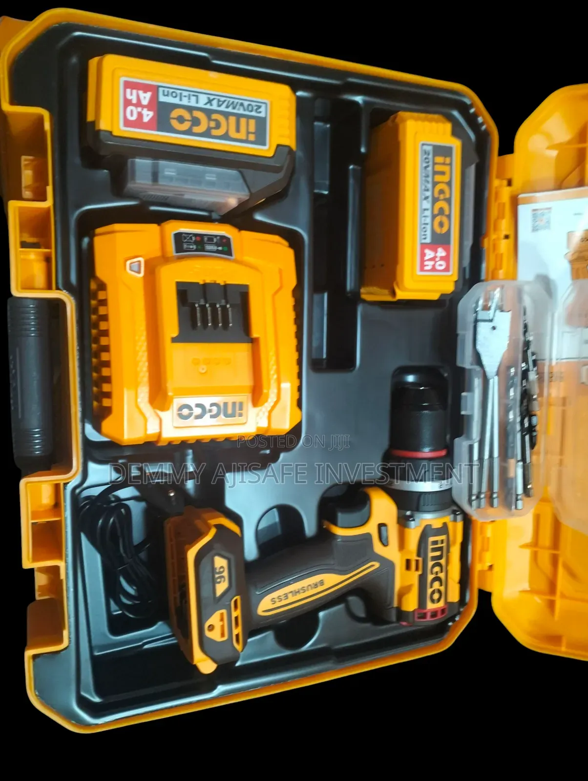 Ingco Brushless Cordless Impact Drill 20v/4-0ah/9-6n,M
