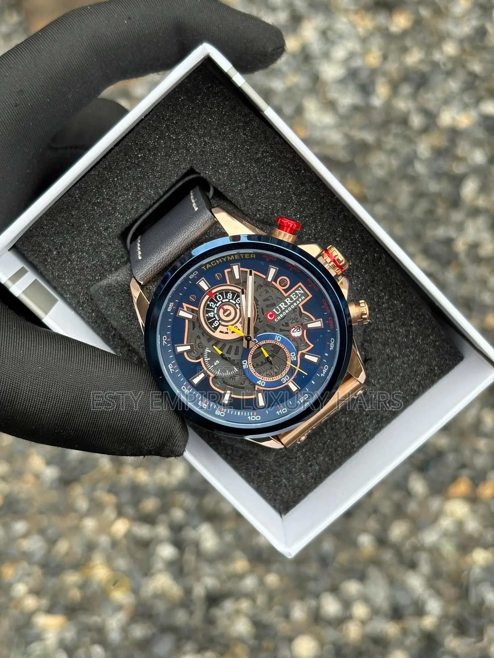 High Quality Luxury Curren Leather Strap Wristwatch